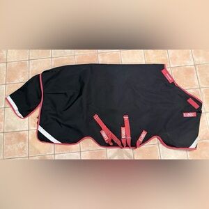 Rambo Supreme Turnout 450g Heavy Vari-Layer Black | Red 81” | 6’9”